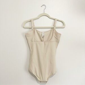 Diane Nude Open Bust Women’s Shapewear Shaping Bodysuit Adjustable Strap Size XL